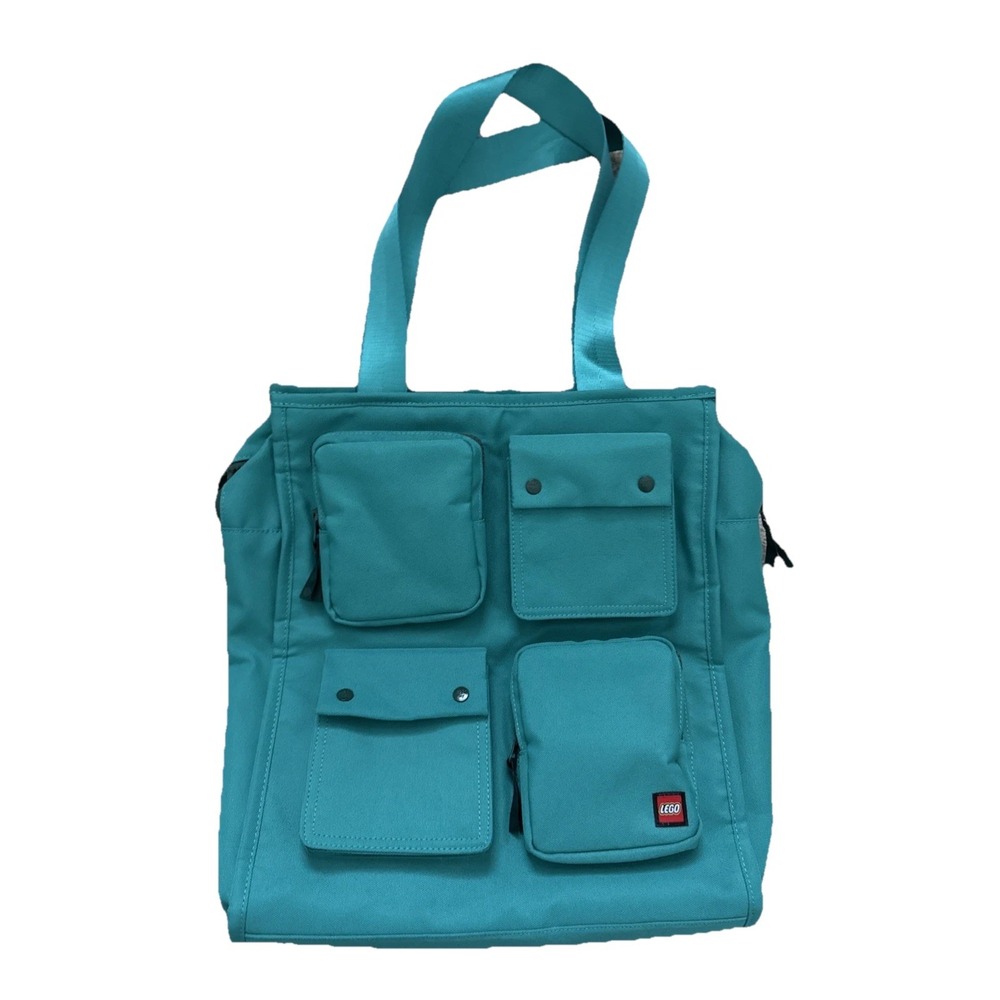 LEGO Teal Multi-Pocket Tote Bag